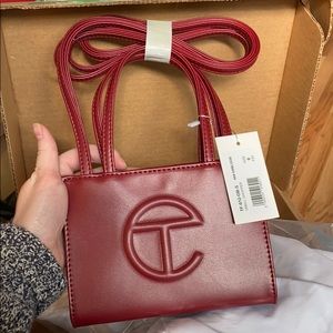 TELFAR Small Oxblood Shopping Bag, Brand New